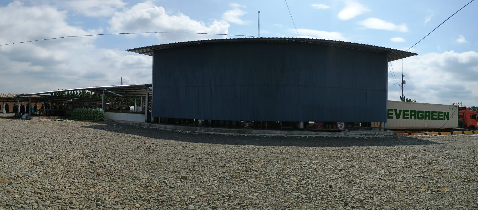 Panoramic view of the packing facility